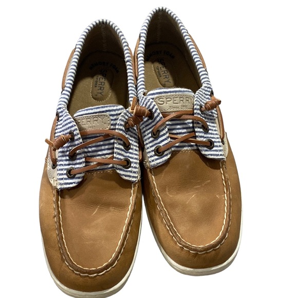 Sperry koifish strip linen womens boat shoes, size 10 - Picture 4 of 7